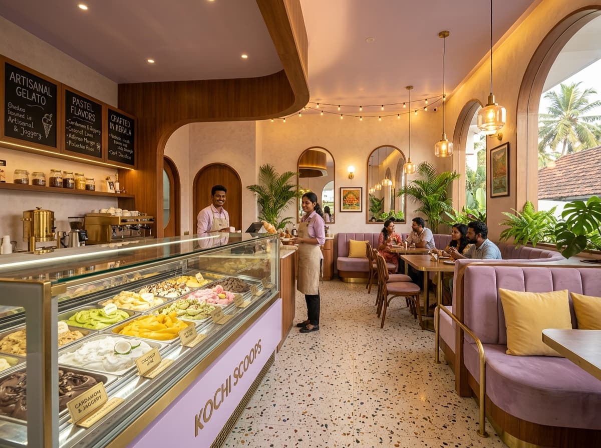 Mellow Gelato Parlour in Kerala